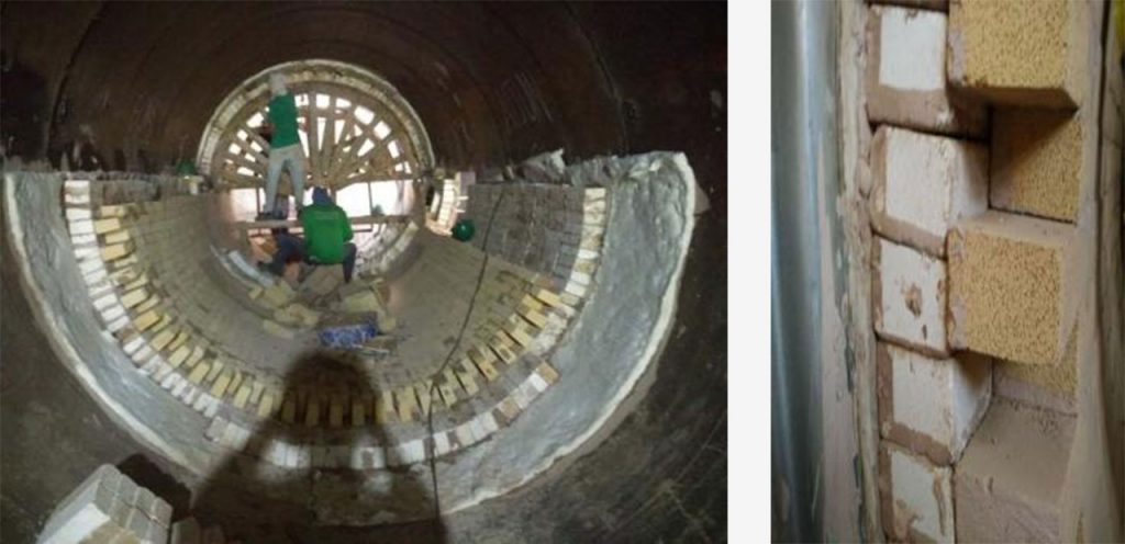 insulating bricks for large hot air ducts